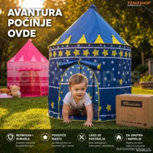 Šator za decu – Plavi/Crveni