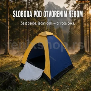 Šator za kampovanje za 6 osoba — lagan i otporan