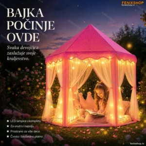 Šator zamak za princeze+ poklon lampice