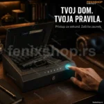 Sef za pištolj na otisak prsta — Biometrijski, čelik K235, 4L kapacitet