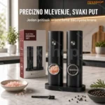 Set 2 električna mlina za so i biber – podesiva granulacija