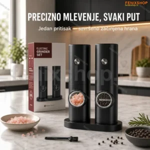 Set 2 električna mlina za so i biber – podesiva granulacija