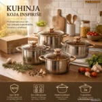 Set Lonaca Inox 18/10 – 6-Delni Premium Komplet sa Staklenim Poklopcima