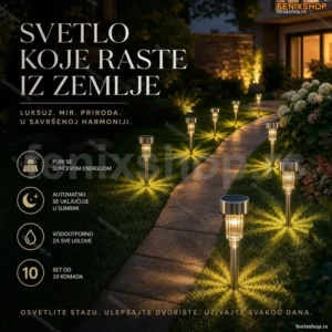 Set od 10 SOLARNIH baštenskih LED lampi