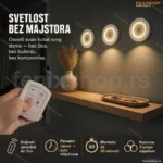 Set od 3 zidne lampe sa daljinskim upravljačem