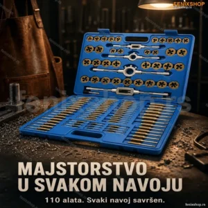 Set Ureznica i Nareznica 110 Delova u Metalnom Koferu — M2 do M18