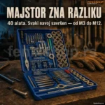 Set Ureznica i Nareznica 40 Delova – Garnitura M3-M12 za Majstore