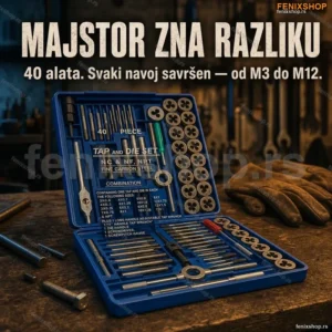 Set Ureznica i Nareznica 40 Delova – Garnitura M3-M12 za Majstore