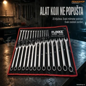 Set Viljuškasto-Okastih Ključeva FLINKE – 25 Komada, 6-32mm, CrV Čelik