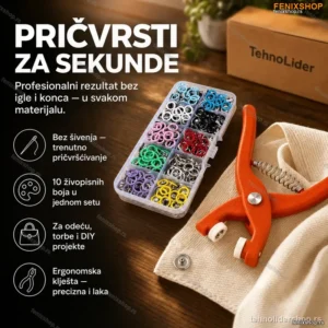 Set za Dugmad i Nitne – Alat za Brzo Pričvršćivanje bez Šivenja