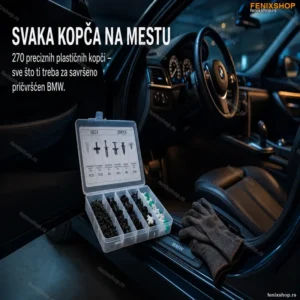 Set Žabica za Pričvršćivanje BMW – 270 Komada Plastičnih Kopči