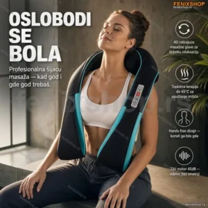 Šijacu masažer vrata, ramena, leđa Model sa 6 tastera