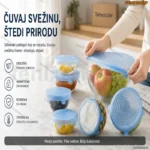 Silikonski Poklopci za Hranu – Set od 12 Rastegljivih Poklopaca