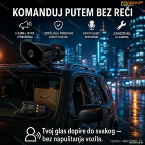 Sirena sa Mikrofonom za Auto – Glasno Upozoravanje i Komunikacija