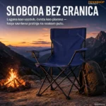 Sklopiva kamp stolica 80x51x74cm — metalni ram, nosivost 120kg