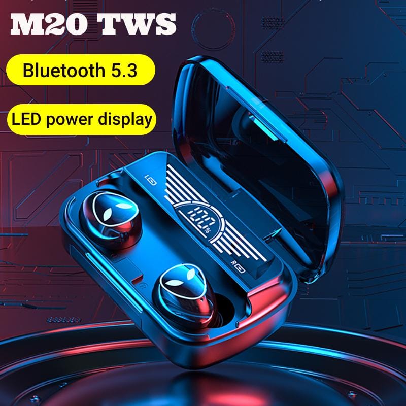 Slusalice Bluetooth M20 + Power bank Slusalice M20 Bluetooth slušalice M20 - prednja strana