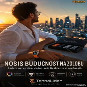 Smartwatch HA-M20 Super AMOLED – Pametni Sat sa 7 Narukvica i GPS-om