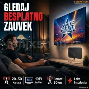 Sobna HDTV Antena – Besplatni Domaći Kanali Bez Pretplate!