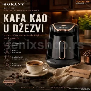 Sokany Električni Aparat za Tursku Kafu 250ml – Brza Priprema
