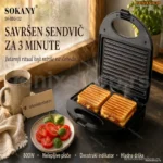 SOKANY SK-BBQ-132 Aparat za Tople Sendviče 800W – Grill i Panini Maker