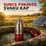 Solarna potapajuća pumpa 12V – inox pumpa za bunar i baštu