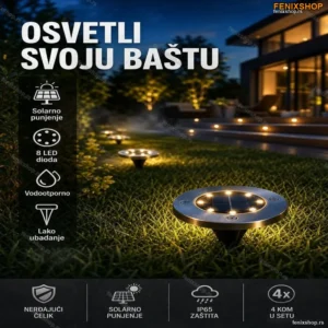 Solarne baštenske ubodne lampe (4 komada)
