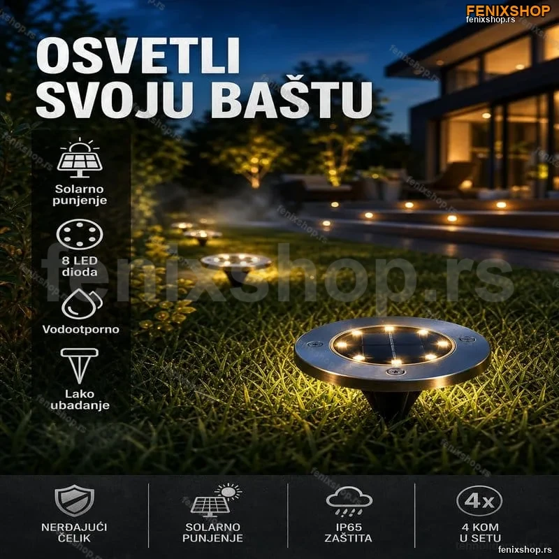 Solarne baštenske ubodne lampe (4 komada) Solarne baštenske ubodne lampe (4 komada)