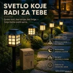 Solarne Lampe Kućice Bele – Set od 4 Komada za Baštu i Terasu