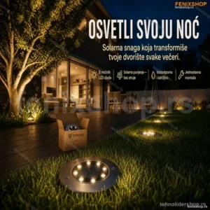 Solarne LED Lampe za dvoriste sa 8 dioda
