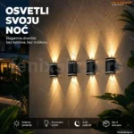 Solarne zidne lampe za dvorište – 4 komada