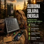 Solarni Panel Punjač 20W – USB, 6V/9V/12V, Vodootporan (GD-120s)