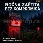 Solarni rasterivač životinja sa crvenim LED svetlima