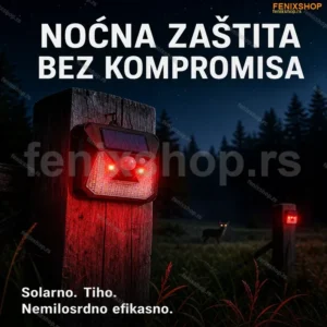 Solarni rasterivač životinja sa crvenim LED svetlima