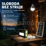 Solarni sistem sa akumulatorom i 3 sijalice i usb ulazima