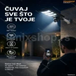Solarni Ulični Reflektor 1000W sa PTZ Kamerom i WiFi/4G Nadzorom