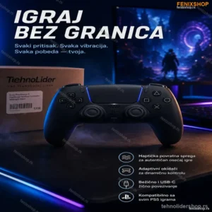 Sony PlayStation 5 DualSense Kontroler – Crni Džojstik za PS5