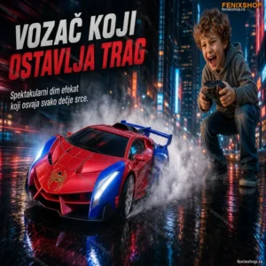 Spiderman Auto na Daljinsko Upravljanje sa Dim Efektom – RC Auto za Decu