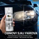 Sprej za Poliranje Farova – Vraća Sjaj Zamućenim i Požutelim Farovima