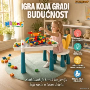 Sto i stolica sa kockama 72 dela