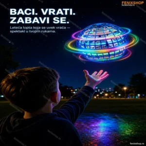 Svetleća Leteća Lopta sa LED Efektima — Bumerang Igračka na USB Punjenje