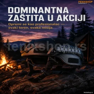 Taktička Slem Kaciga za Airsoft – Podesiva, Crna
