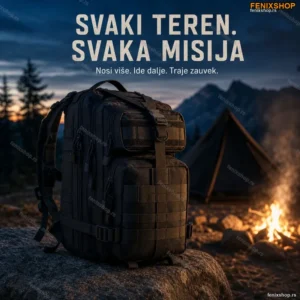Taktički Ranac 30L MOLLE | Cordura 1500 | Crni