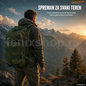 Taktički Ranac 30L – Vojni Stil, MOLLE Sistem, Zeleni