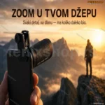 Teleskop objektiv za telefon sa klipsom i zaštitnom torbicom