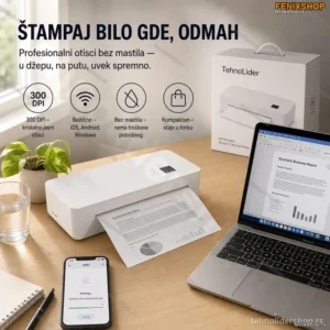 Termalni Štampač A4 – Bežično Štampanje bez Mastila
