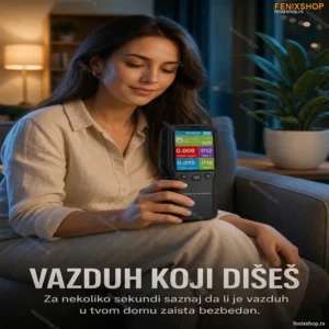 Tester kvaliteta vazduha – Meri PM2.5, PM10, AQI, HCHO i TVOC
