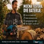 TitanPower Velika Aku lancana testera sa dve baterije-Rasprodaja