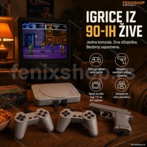 TV KONZOLA-IGRICE IZ 90-ih sa dzojsticima i pistoljem