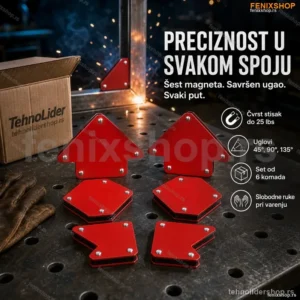 Ugaoni magneti za varenje (set: 6 kom)