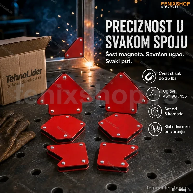 Ugaoni magneti za varenje (set: 6 kom) Ugaoni magneti za varenje (set: 6 kom)